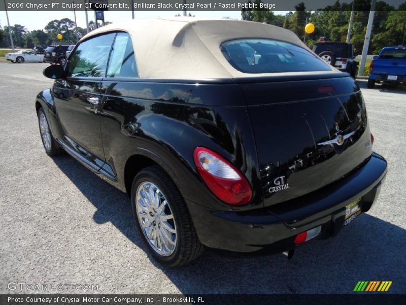 Brilliant Black Crystal Pearl / Pastel Pebble Beige 2006 Chrysler PT Cruiser GT Convertible