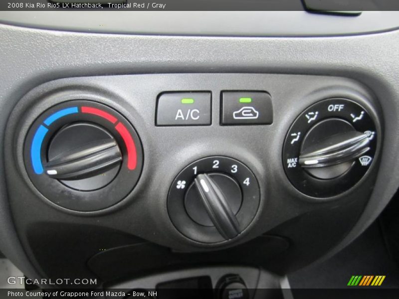 Controls of 2008 Rio Rio5 LX Hatchback