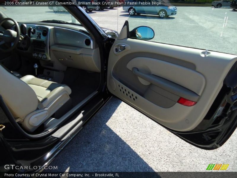 Brilliant Black Crystal Pearl / Pastel Pebble Beige 2006 Chrysler PT Cruiser GT Convertible