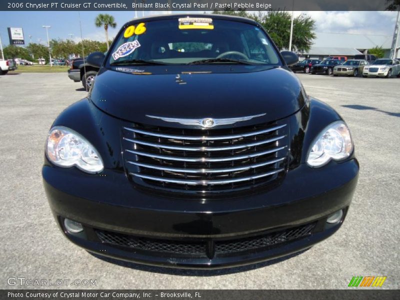 Brilliant Black Crystal Pearl / Pastel Pebble Beige 2006 Chrysler PT Cruiser GT Convertible