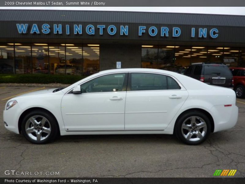 Summit White / Ebony 2009 Chevrolet Malibu LT Sedan