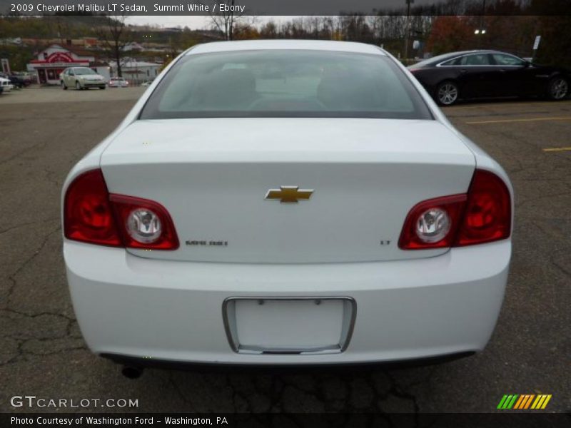 Summit White / Ebony 2009 Chevrolet Malibu LT Sedan