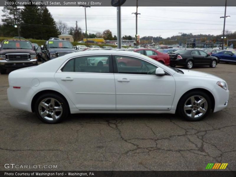 Summit White / Ebony 2009 Chevrolet Malibu LT Sedan