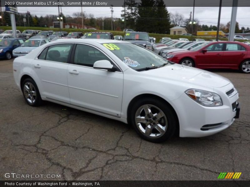 Summit White / Ebony 2009 Chevrolet Malibu LT Sedan