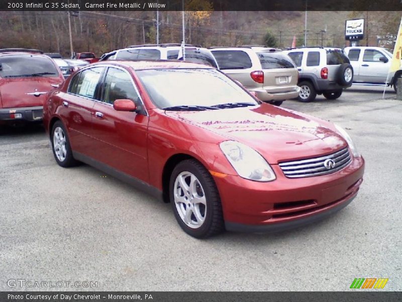 Garnet Fire Metallic / Willow 2003 Infiniti G 35 Sedan