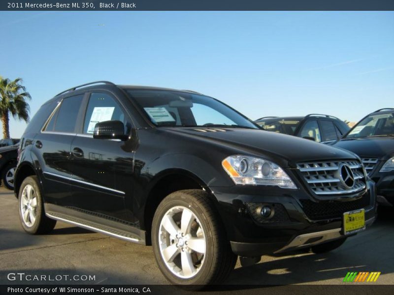 Black / Black 2011 Mercedes-Benz ML 350