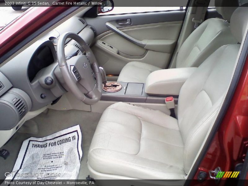 Garnet Fire Metallic / Willow 2003 Infiniti G 35 Sedan