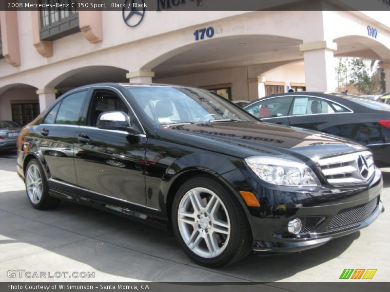 Black / Black 2008 Mercedes-Benz C 350 Sport