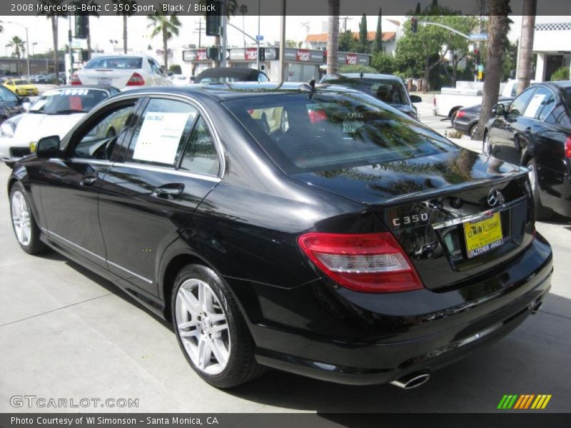 Black / Black 2008 Mercedes-Benz C 350 Sport