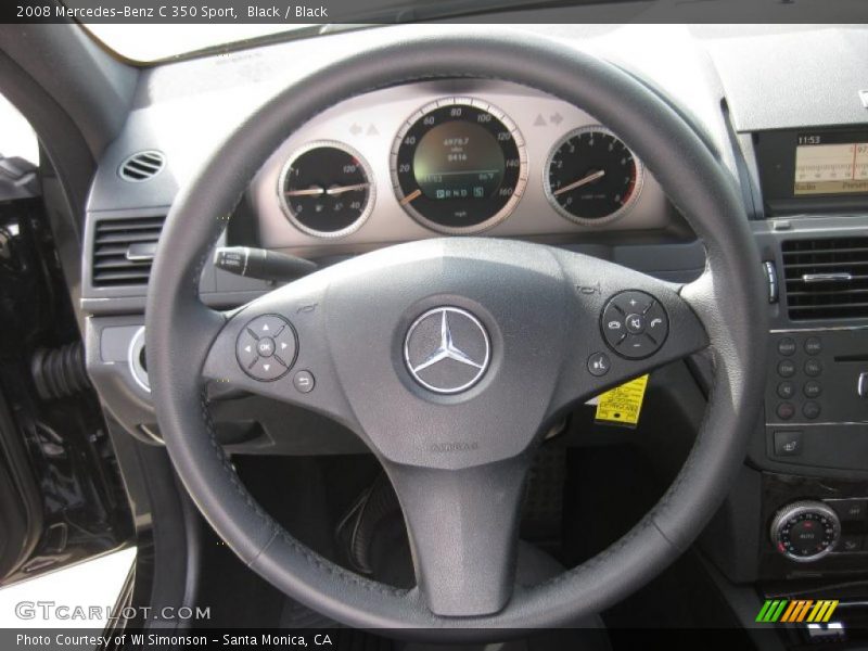 Black / Black 2008 Mercedes-Benz C 350 Sport