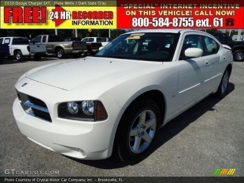 Stone White / Dark Slate Gray 2010 Dodge Charger SXT
