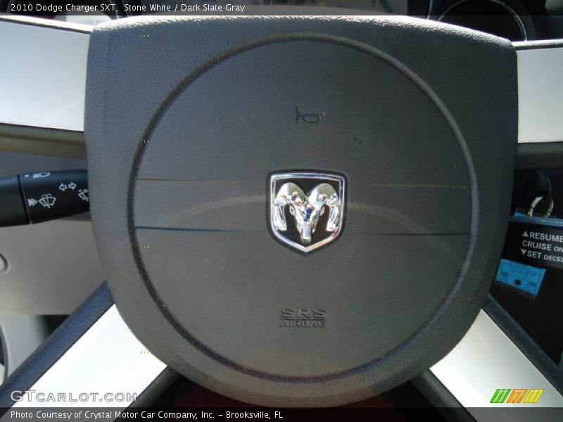 Stone White / Dark Slate Gray 2010 Dodge Charger SXT