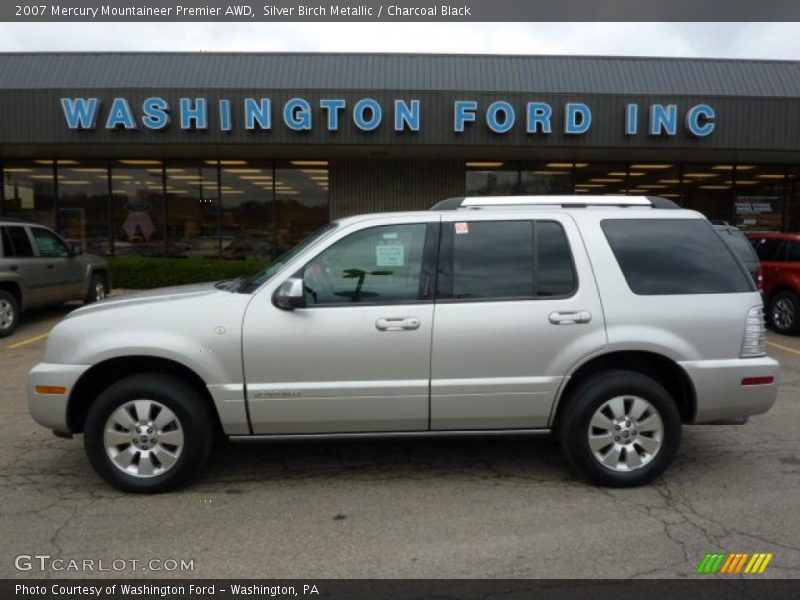 Silver Birch Metallic / Charcoal Black 2007 Mercury Mountaineer Premier AWD