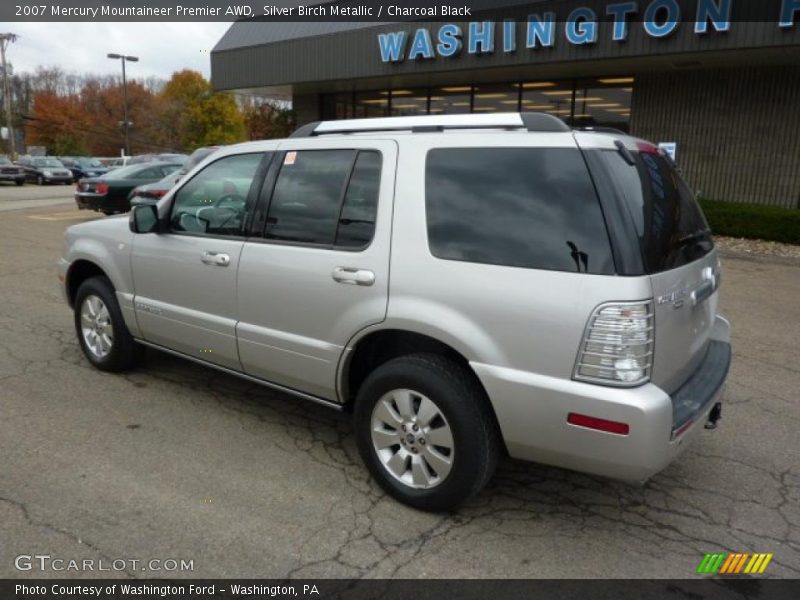 Silver Birch Metallic / Charcoal Black 2007 Mercury Mountaineer Premier AWD