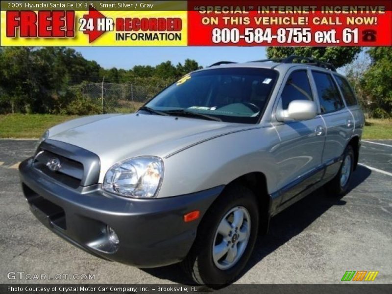 Smart Silver / Gray 2005 Hyundai Santa Fe LX 3.5