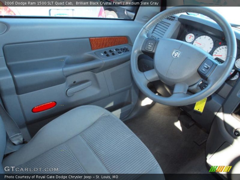 Brilliant Black Crystal Pearl / Medium Slate Gray 2006 Dodge Ram 1500 SLT Quad Cab