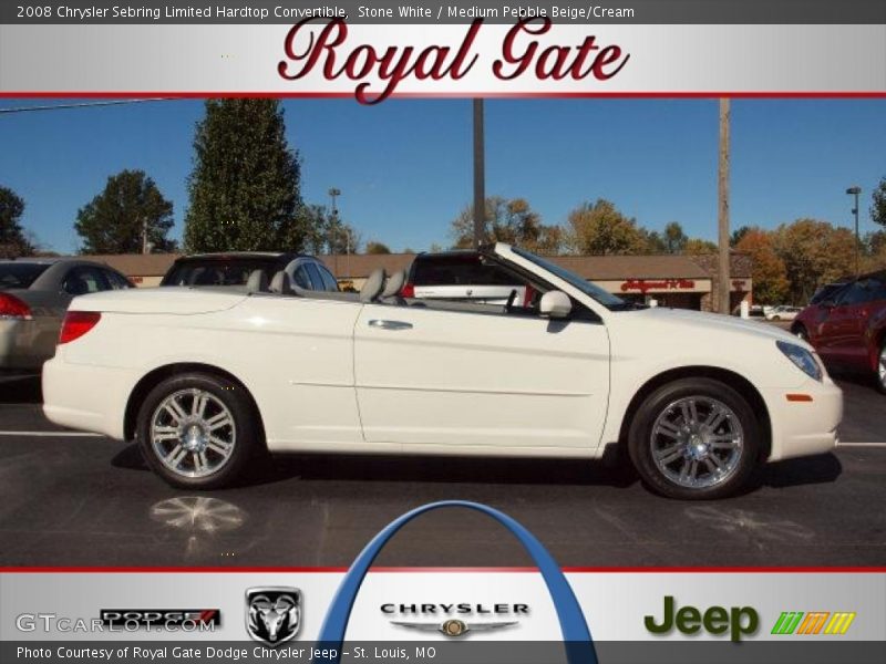 Stone White / Medium Pebble Beige/Cream 2008 Chrysler Sebring Limited Hardtop Convertible