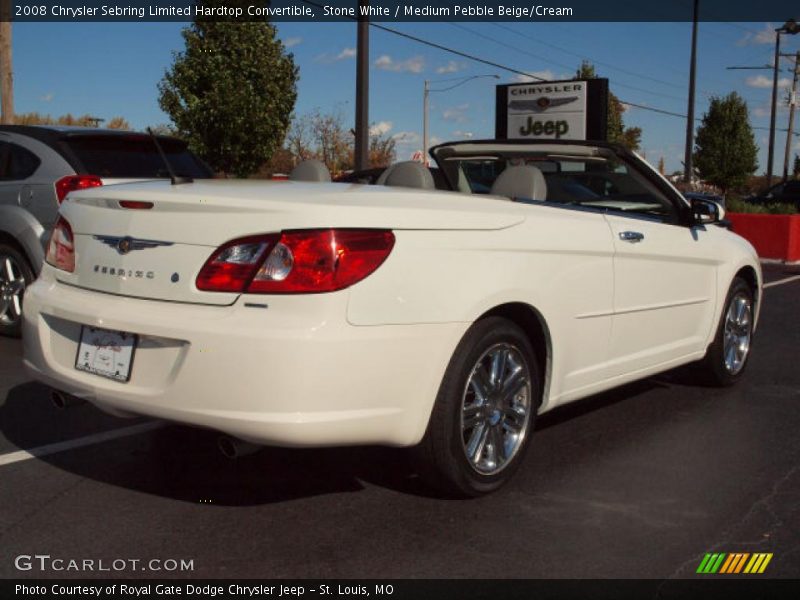 Stone White / Medium Pebble Beige/Cream 2008 Chrysler Sebring Limited Hardtop Convertible