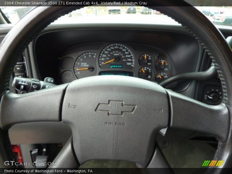 Victory Red / Medium Gray 2004 Chevrolet Silverado 1500 Z71 Extended Cab 4x4