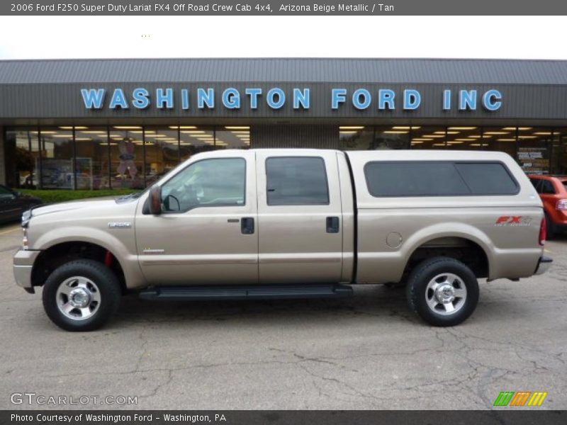 Arizona Beige Metallic / Tan 2006 Ford F250 Super Duty Lariat FX4 Off Road Crew Cab 4x4
