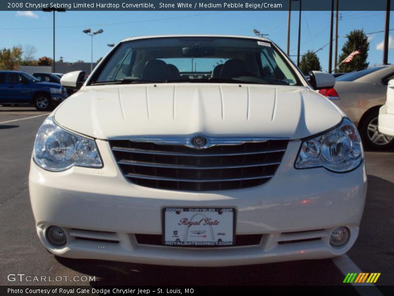 Stone White / Medium Pebble Beige/Cream 2008 Chrysler Sebring Limited Hardtop Convertible