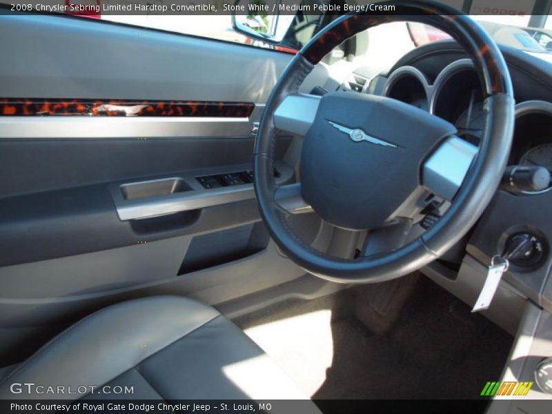 Stone White / Medium Pebble Beige/Cream 2008 Chrysler Sebring Limited Hardtop Convertible