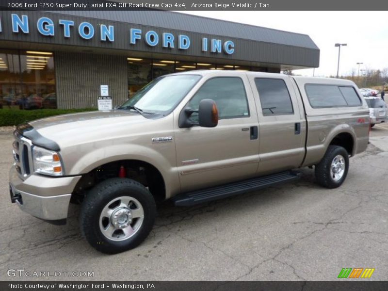 Arizona Beige Metallic / Tan 2006 Ford F250 Super Duty Lariat FX4 Off Road Crew Cab 4x4