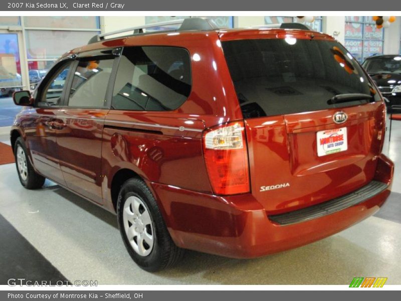 Claret Red / Gray 2007 Kia Sedona LX