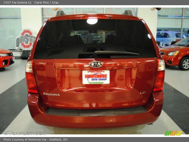 Claret Red / Gray 2007 Kia Sedona LX