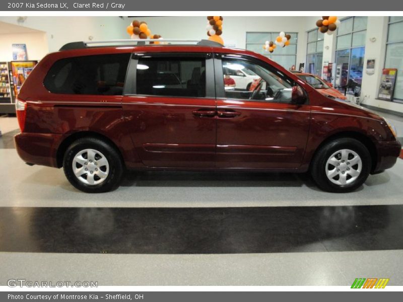 Claret Red / Gray 2007 Kia Sedona LX