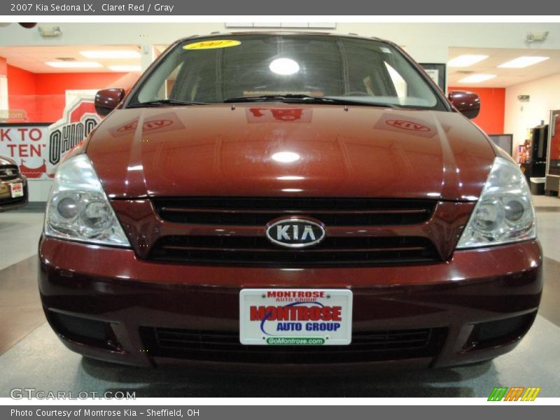 Claret Red / Gray 2007 Kia Sedona LX