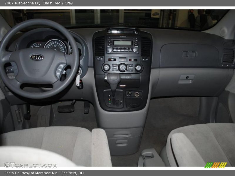 Claret Red / Gray 2007 Kia Sedona LX