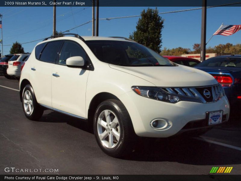 Glacier Pearl / Beige 2009 Nissan Murano SL