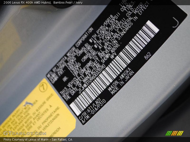 Bamboo Pearl / Ivory 2006 Lexus RX 400h AWD Hybrid