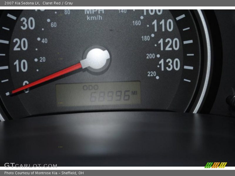 Claret Red / Gray 2007 Kia Sedona LX