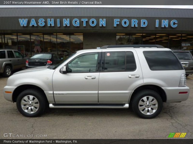 Silver Birch Metallic / Charcoal Black 2007 Mercury Mountaineer AWD