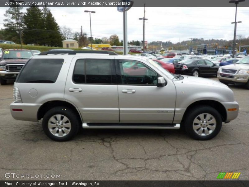 Silver Birch Metallic / Charcoal Black 2007 Mercury Mountaineer AWD