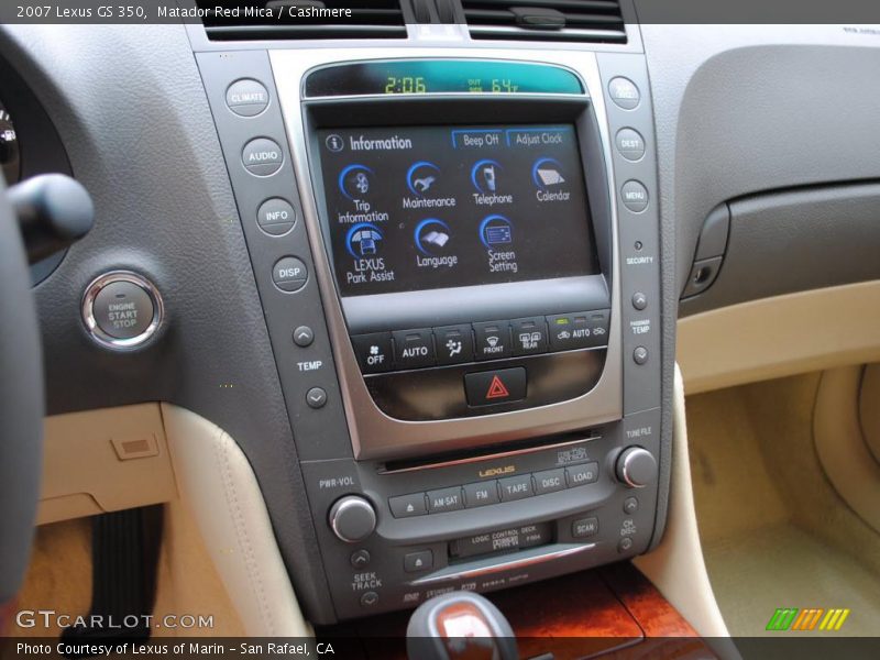 Matador Red Mica / Cashmere 2007 Lexus GS 350