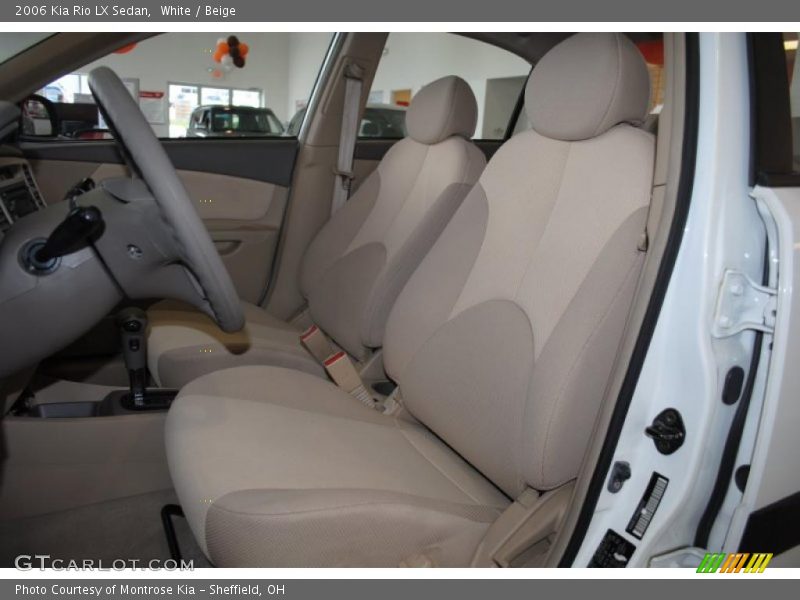 White / Beige 2006 Kia Rio LX Sedan