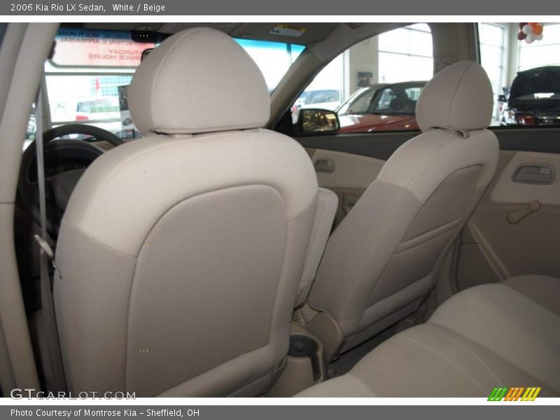 White / Beige 2006 Kia Rio LX Sedan