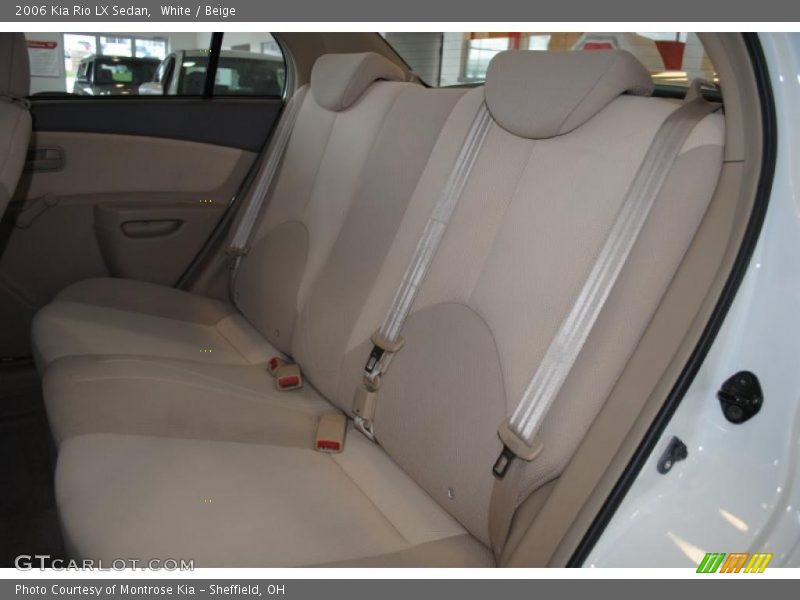 White / Beige 2006 Kia Rio LX Sedan
