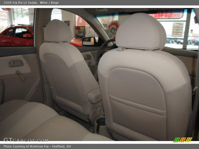 White / Beige 2006 Kia Rio LX Sedan