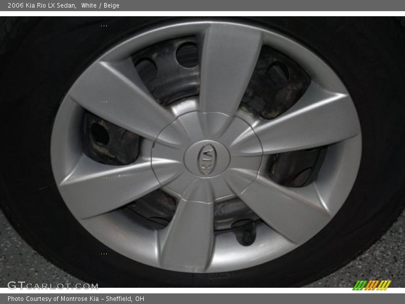 White / Beige 2006 Kia Rio LX Sedan