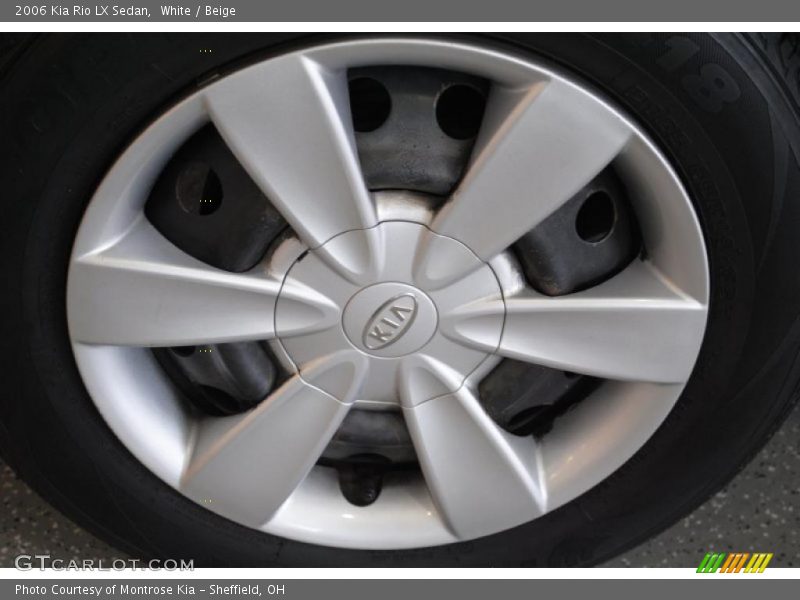 White / Beige 2006 Kia Rio LX Sedan