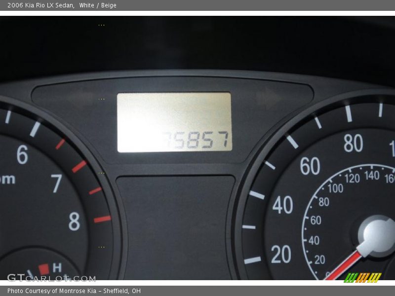 White / Beige 2006 Kia Rio LX Sedan