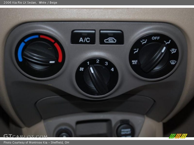 White / Beige 2006 Kia Rio LX Sedan