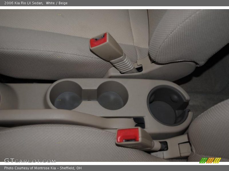 White / Beige 2006 Kia Rio LX Sedan