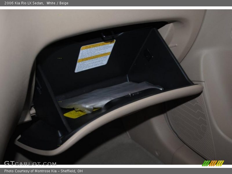 White / Beige 2006 Kia Rio LX Sedan