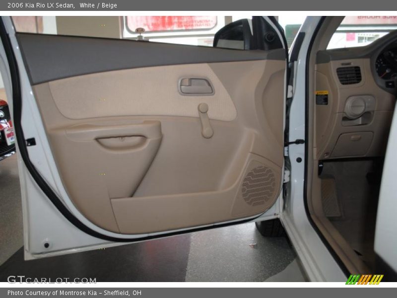 White / Beige 2006 Kia Rio LX Sedan