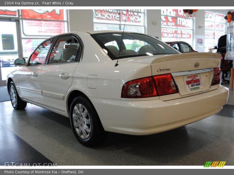 Pearl White / Gray 2004 Kia Optima LX